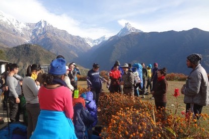 Getting ready for Morning Breakfast at Ghandruk Village