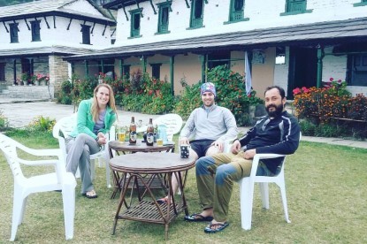 Having breakfast at Ghandruk village