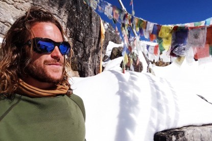TREKKER EXPERIENCING THE HIGHER GOOD BY HIGER LAKE  GOSAINKUNDA