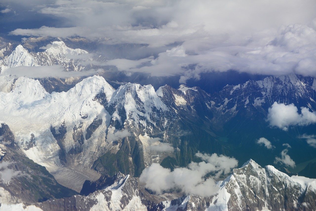 Birds Eye Views of Multiple Mountains
